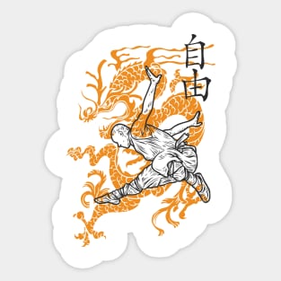 Kung Fu Dragon Sticker